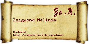 Zsigmond Melinda névjegykártya